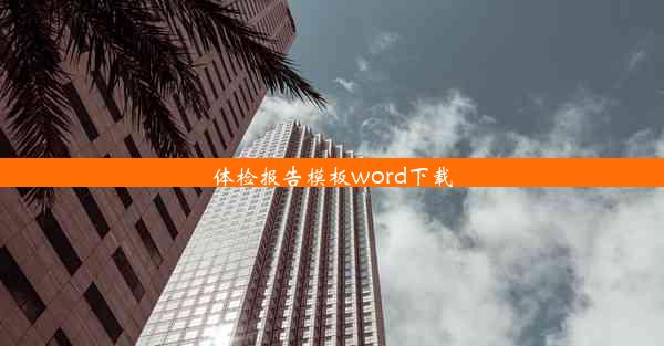 体检报告模板word下载