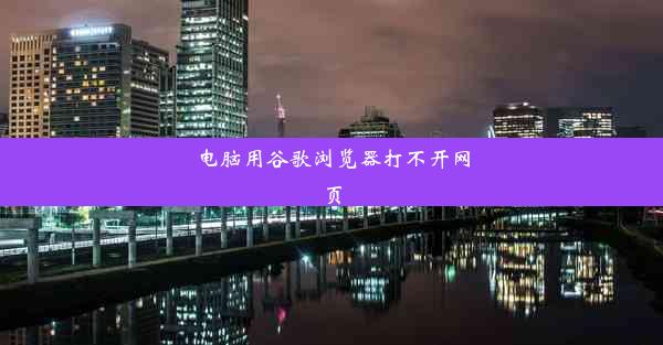 电脑用谷歌浏览器打不开网页