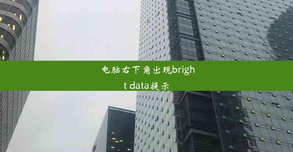 电脑右下角出现bright data提示