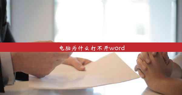 电脑为什么打不开word