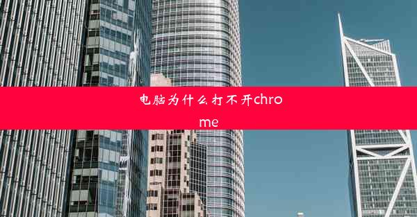 电脑为什么打不开chrome