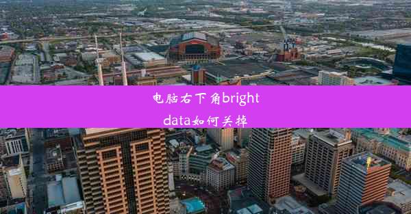 电脑右下角bright data如何关掉